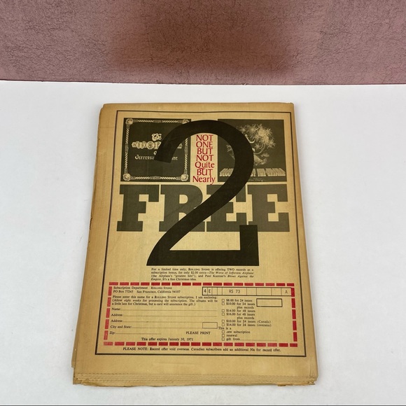 Vintage Rolling Stone Magazine Rod Stewart December 24, 1970 Music Art History - Picture 4 of 5